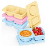 4 Pack Reusable Silicone Snack Containers