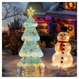 6 ft Lighted Artificial Christmas Tree, LEDs