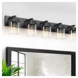 $120 Black 5-Light Bathroom Vanity Fixtures