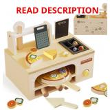 Wooden Pizza Toy Playset for Kids 3 5