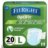 FitRight Extra+ Adult Diapers, Large 44 56 in