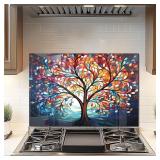 $128 DAIFURONGE Tempered Glass Backsplash 30'x20'