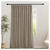 KGeorge Taupe Velvet Curtains 96' 2 Panels