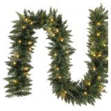 9ft Prelit Christmas Garland with Lights