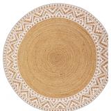 Voyzz Home Jute Braided Rug, 4-ft Round