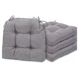 Dining Chair Cushions 4 Pack 17x16 Light Gray