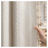 Boho 80% Blackout Curtains, 84' Long, 2 Panels