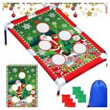 Christmas Bean Bag Toss Game with 6 Bags