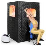 $201 Portable Home Sauna, 1000W Steamer, Black