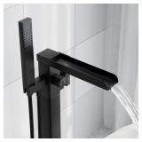 $170 Freestanding Bathtub Faucet, Black, 7.4 GPM