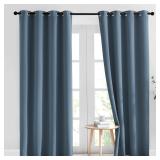 NICETOWN Smoky Blue Blackout Curtains 84'