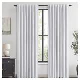 MIULEE Blackout Linen Curtains 42x84, 2 Panels
