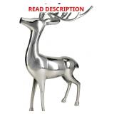 $150 Serene Spaces Living Silver Reindeer Statue