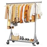 Stainless Steel Rolling Rack with Shelf