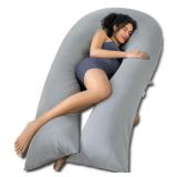 Queen Rose U Shaped Pregnancy Pillow, Grey