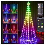 7FT Outdoor RGB Pre-lit Christmas Tree