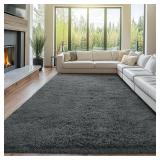 Grey 8x10 Shag Rug for Living Room