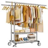 Heavy Duty Clothes Rack with Shelves, 620 LBS