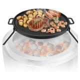 Onlyfire Cast Iron Griddle for Bonfire Pit