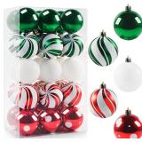 Shatterproof Christmas Ball Ornaments 30Pcs
