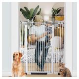 51.18' Extra Tall Pet Gate, Auto Close, White