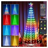 6ft Outdoor RGB Christmas Tree with LED Lights