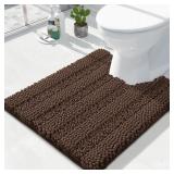 Yimobra U Shaped Toilet Rug 24x20 Brown