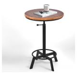 Vintage Bar Table 30-35.4' Adjustable Table