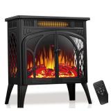 $219 23.48-in Freestanding Electric Heater Black