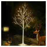 Fanshunlite Lighted Birch Tree 4FT 48 LED
