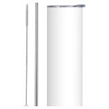 2pk-Custom Tumbler With Lid, Straw, 20oz Stainless