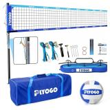 $110 Volleyball Net Set with Adjustable Poles