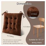 OVOV 3 Pack Chair Cushions 15.5'x15.5' Coffee