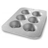 USA Pan Jumbo Texas Muffin Pan, 6 Well