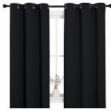 NICETOWN Black Thermal Curtain Panels 42x63