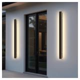 $120 Outdoor Wall Light 31.5' Black LED Dimmable