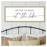 YWMZYKJGS Lake House Wall Sign 40x15