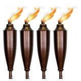 Deco Home Garden Torches   4 Citronella Bronze
