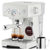 $150 Neretva Espresso Machine, 15 Bar, White