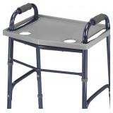 DMI Walker Tray with Cup Holders, Gray