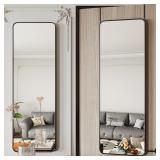 Door Mirror Full Length 48'x14' Black