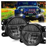 AUDEXEN 4' LED Fog Lights for Wrangler JK/JL