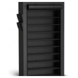 Kitsure 10-Tier Shoe Rack, Dust Cover, Black