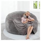 Magic in House 4FT Bean Bag Chair, Grey