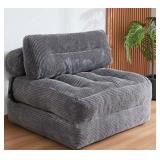 Folding Sofa Bed - Sleeper Chair, Dark Grey