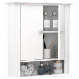 White Bathroom Wall Cabinet, Over Toilet