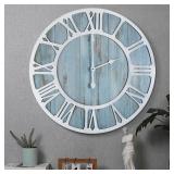 1st Owned Wall Clock, 24' Vintage, Black Metal