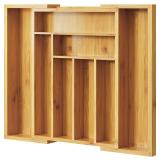 Pipishell Bamboo Silverware Organizer Tray