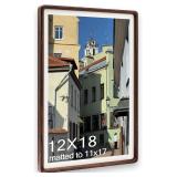 12x18 Walnut Poster Frame with Mat