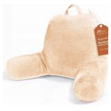 Sasttie Reading Pillow, Velvet Backrest Camel